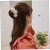 5Pcs Hair Bun Maker Elegant Styling Sweet 3 Flower Lazy Hair Curler Comfortable Non-fall 5 Colors Bun Clip for Women & Girls view 2