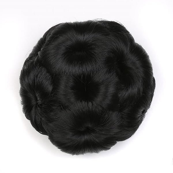 Artificial Juda Extension for Bun Decoration Hair Extension for Women & Girls Bridal Hair Bun With Claw Clips s Black Colour (Hairclip Bun Hair Extension)