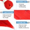 WacanDan Red Braiding Hair Pre stretched 16 Inch 3 Packs view 3