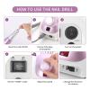 MHJKHG Electric Nail Files Electric Nail Drill Machine 32W 35000RPM for Manicure Machine Drills Nail Milling Cutter Equipment Nail Pedicure File Tools for Natural Nails view 4