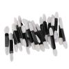 50pcs Disposable Double Ended Sponge Eye Shadow Applicators Dual Sided Eyeshadow Brush Sponge Tipped Oval Makeup Applicator Black Handle view 1