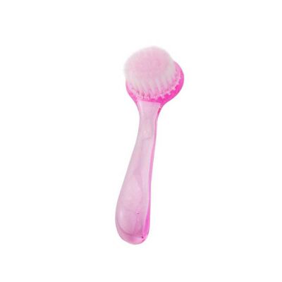 Facial Brush Manual Face Cleansing Brush Superfine Synthetic Hair Handheld Silicon Rosy