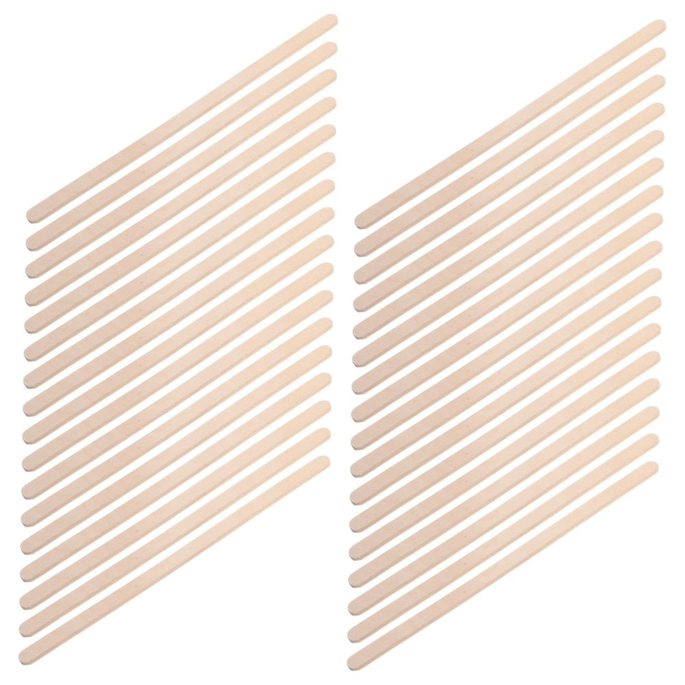 FOMIYES 100Pcs Wooden Waxing Sticks Applicators Durable Wax Spatula for Hair Removal Thick Rounded Edges Versatile Waxing Tool for Various Hair Removal Needs
