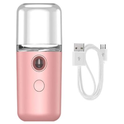 Face Steamers Facial Sprayer Humidifier Portable Handy Mister Beauty Skin Care USB Rechargeable Machine 30ml Rosy