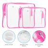 2 Pack Clear Inner Pouch Tote Bag with 2 Insert Hooks for B O G G Bag, Divider Storage for Travel Cosmetic Makeup Clean Organizer (2, Pink) view 4