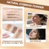 Eyebrow Powder Makeup Kit, 3 in 1 Eyebrow Kit, Brow Powder Palette Waterproof Long-Lasting, Black Brown White Brow Filler, Fill & Sculpt Full Eyebrow Kit for Women, With Mirror,Brush & Razor Set 01 view 4