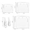 Upgrade Clear Beach Tote Bag with 2 Pack Insert Hooks Accessories for B o g g Bags Travel Makeup Clean Toiletry Brush Organizer Cosmetic Divider Storage Inner Pouch (white, 3-pack) view 2