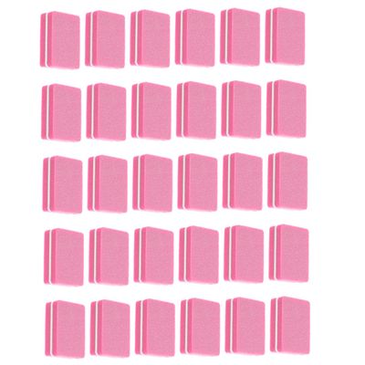 Beaupretty 50pcs Sponge Nail Files for Polishing and Shaping Mini Nail Buffer Blocks for Professional Pedicure and Manicure Pink