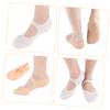 PartyKindom Moisturizing Silicone Gel Socks for Men and Women Anti-Cracking Breathable Skin Tone White (2 Pairs) for Cracked Heels and Foot Treatment view 3