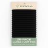 20-Pack Large Black Hair Ties for Thick, Curly & Heavy Hair  Soft Stretchy Ponytail Holders, No Damage, 4cm Diameter, 1cm Wide, Strong Grip Headbands for Women & Girls (Black) view 1