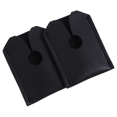 Ipetboom Leather Razor Head Cover Sleeve 2pcs Portable Protective Cover for Safety Razors Travel Case for Mens Shaving Supplies