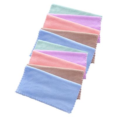 BAZEITFLOW 10pcs Microfiber Face Cloths for Makeup Removal Soft Coral Fleece Wash Towels Compact for Home and Travel Use Random Colors Gentle Skin Random Color
