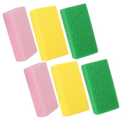 IWOWHERO 6Pcs Foot Pumice Scrubber Kit Exfoliating Callus Remover Tool for Feet Professional Pedicure File Set for Soft Skin Suitable for Home and Spa Use
