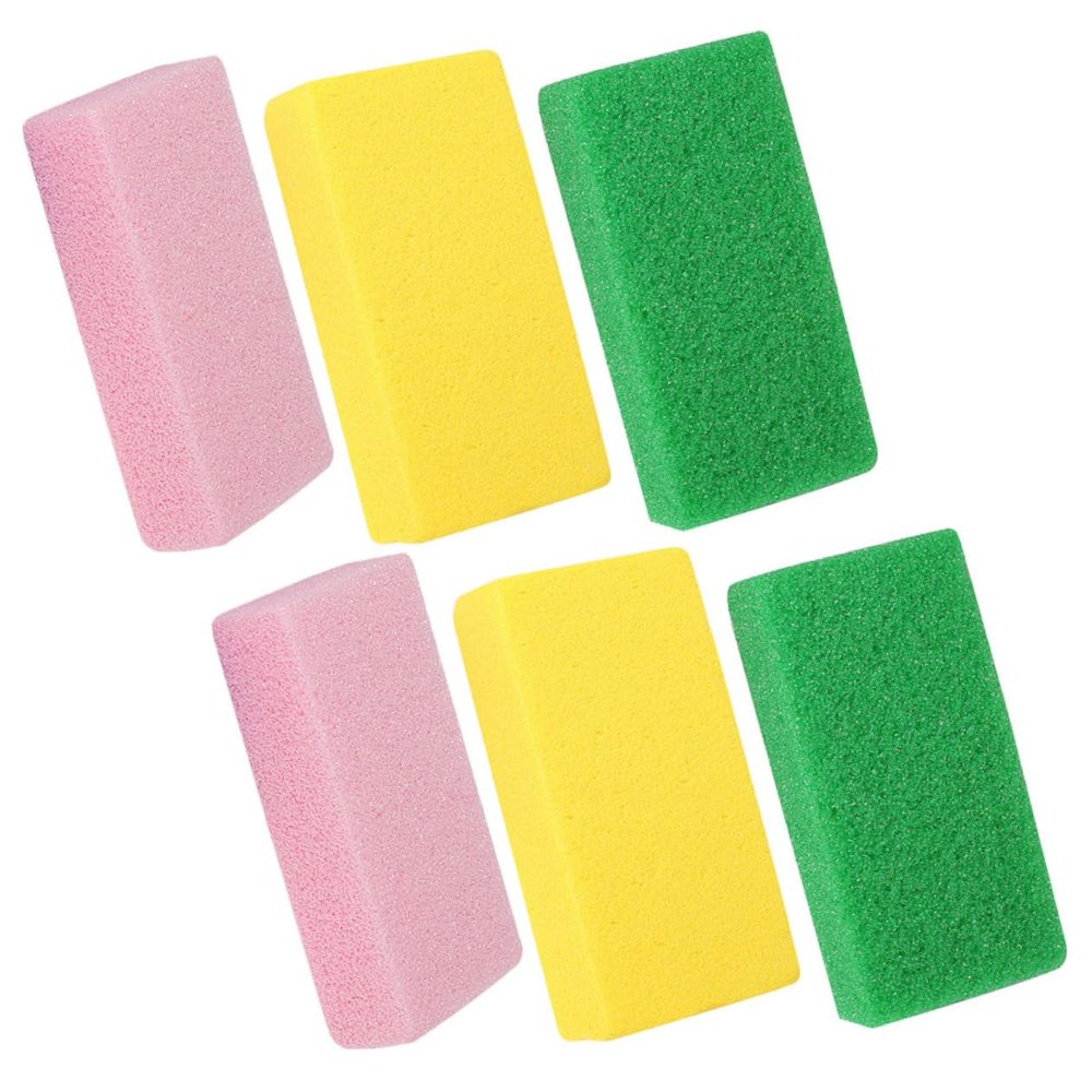 IWOWHERO 6Pcs Foot Pumice Scrubber Kit Exfoliating Callus Remover Tool for Feet Professional Pedicure File Set for Soft Skin Suitable for Home and Spa Use