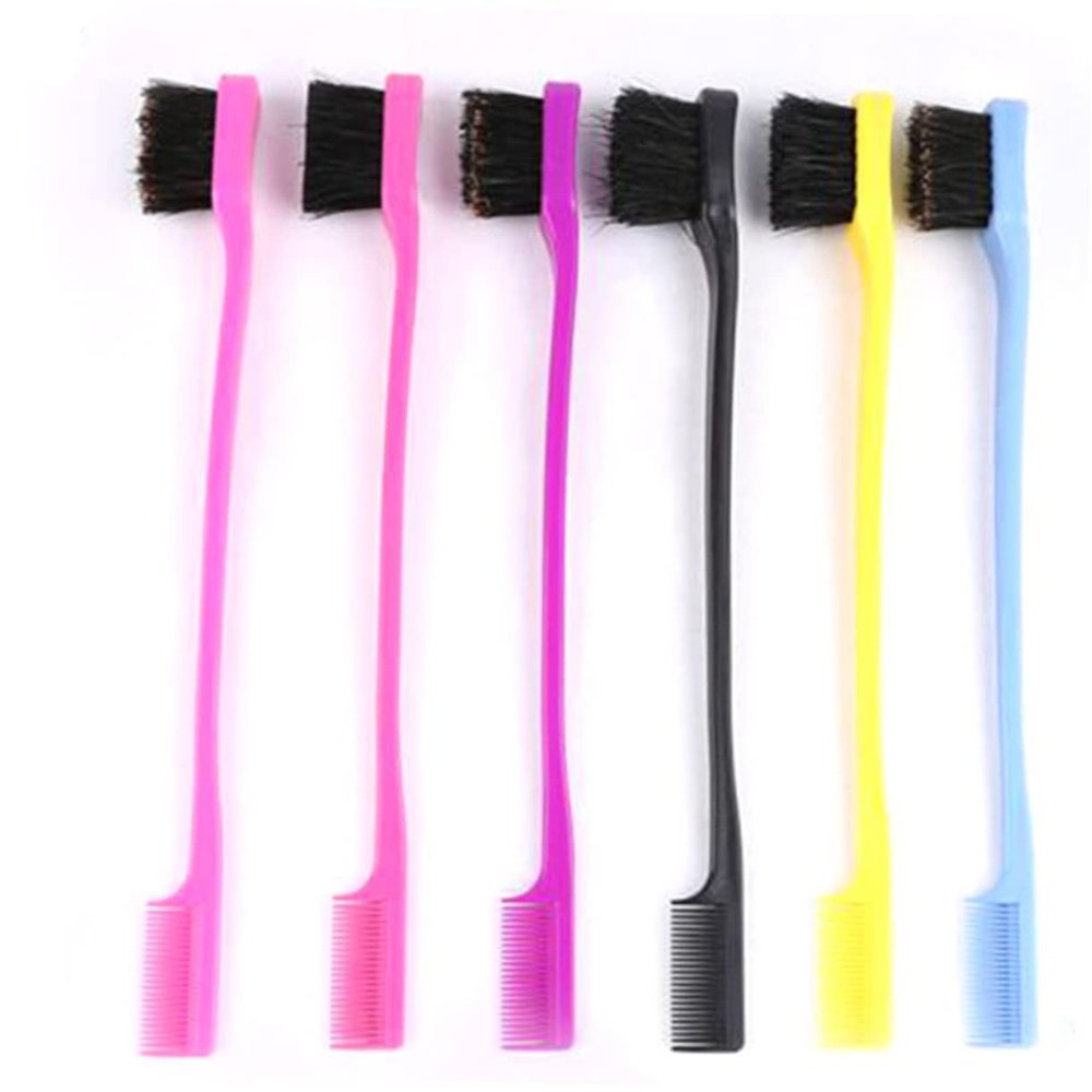 HONITANO 3pcs Double Head Eyebrow Grooming Tool Eyebrow Brush and Comb for Women and Rosy Color for Polished Finishing and Smooth Edges