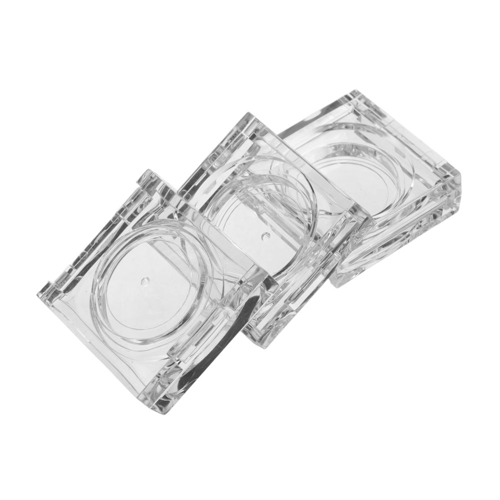 PartyKindom 3 Pcs 28mm Refillable Empty Eyeshadow Box Makeup Container for Concealers Creams and Lipsticks Travel-Friendly Design for Women