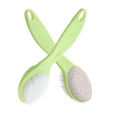Ipetboom 2pcs Double Sided Foot Exfoliator Brush Durable Pumice Stone Tool for Dead Skin Removal Hanging Design for Home and Travel Foot Care