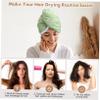 DEARMAMY 2pcs Quick Dry Head Wraps for Women Super Soft Fleece Hair Turban Sleep Cap Buckle Closure Bath Hair Drying Hat view 3