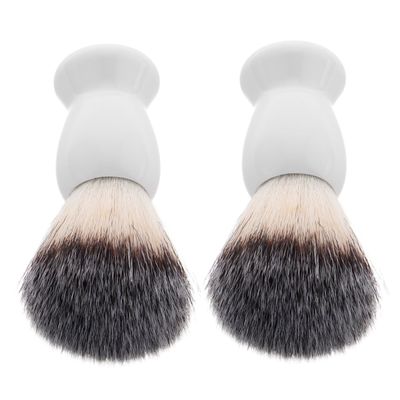 PartyKindom 2pcs Beard Brush Facial Hair Brush for Men Men's Shaving Accessories Beard Scrubber