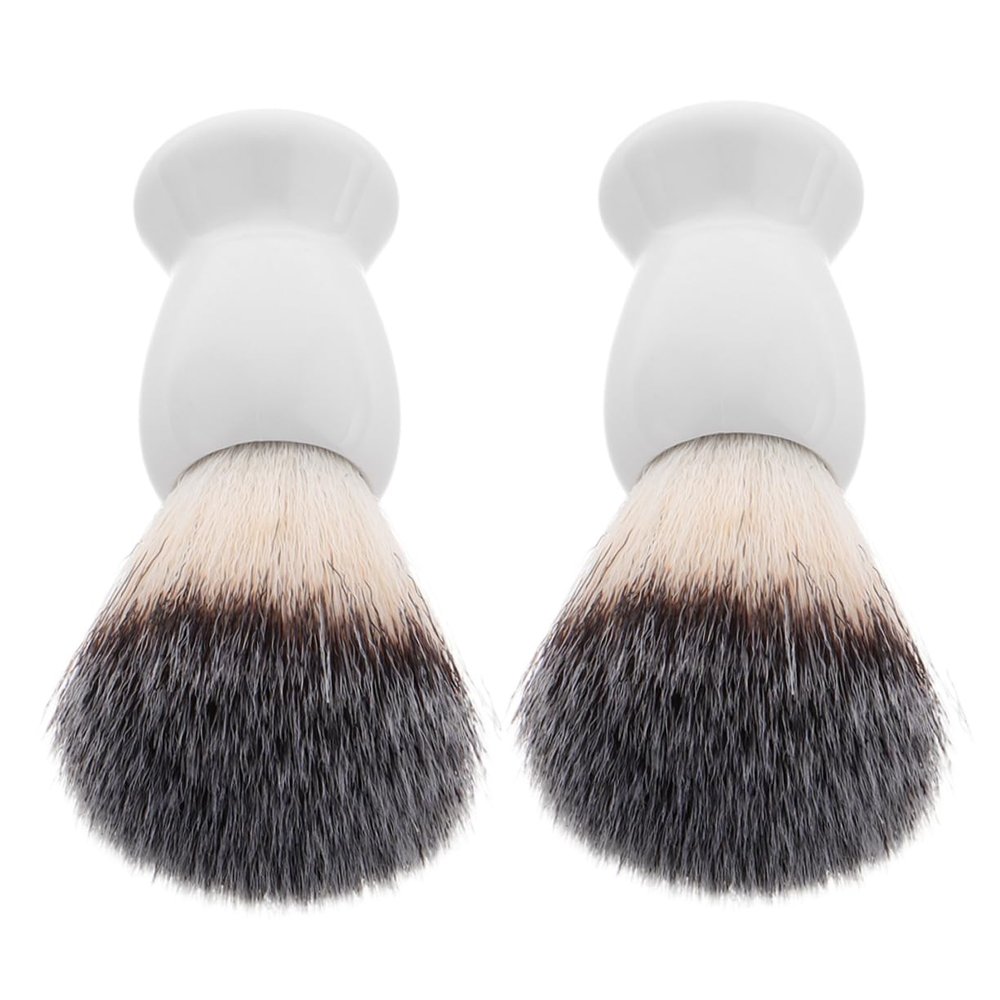 PartyKindom 2pcs Beard Brush Facial Hair Brush for Men Men's Shaving Accessories Beard Scrubber
