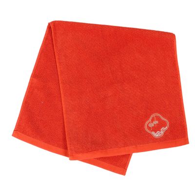 Didiseaon Cotton Face Wash Towels Soft Absorbent Red Hand Towels for Bathroom Hotel Travel Use Chinese Design for Daily Face Washing