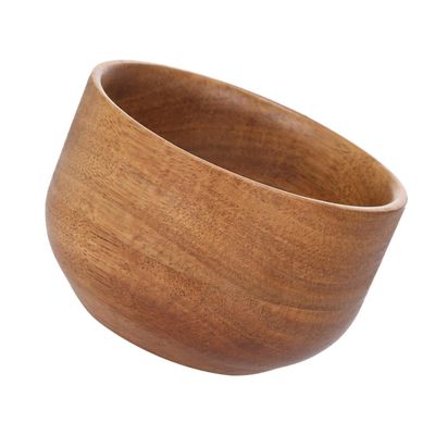 CTIRCHIU Wooden Shaving Bowl for Men Light Brown 1 Piece Creative Shaving Cream Soap Bowl for Home Bathroom Grooming