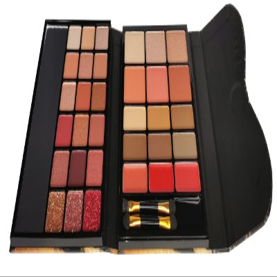 33 Color Eyeshadow Palette with Blush & Highlighter  Professional All-in-One Makeup Set for Eyes & Face | Matte, Metallic & Glitter Shades | Travel-Friendly Beauty Gift Set