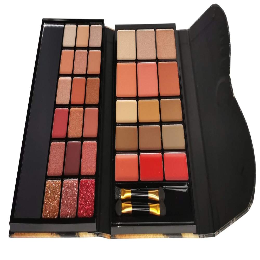 33 Color Eyeshadow Palette with Blush & Highlighter Professional All-in-One Makeup Set for Eyes & Face | Matte, Metallic & Glitter Shades | Travel-Friendly Beauty Gift Set