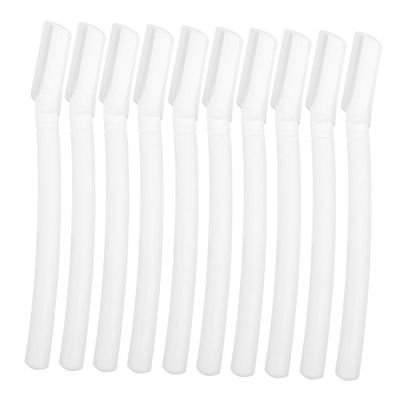 SOESFOUFU 10Pcs Portable Eyebrow Razor for Women Lightweight Facial Hair Removal Tool Durable Precision Shaver for Neat Eyebrow Shaping for Travel and Daily Use