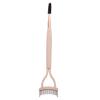 Beavorty Portable Dual-end Eyebrow and Eyelash Brush Comb Stainless Steel Separator with Plastic Handle for Effortless Grooming and Beauty Routine Compact Makeup Tool Pink view 1