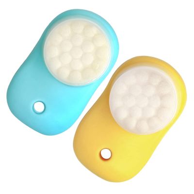 SHERCHPRY 2-in-1 Portable Dual-Sided Facial Cleansing Brush 2pcs Silicone Face Washing Tool for Deep Pore Cleaning and Massage Suitable for Skin Types