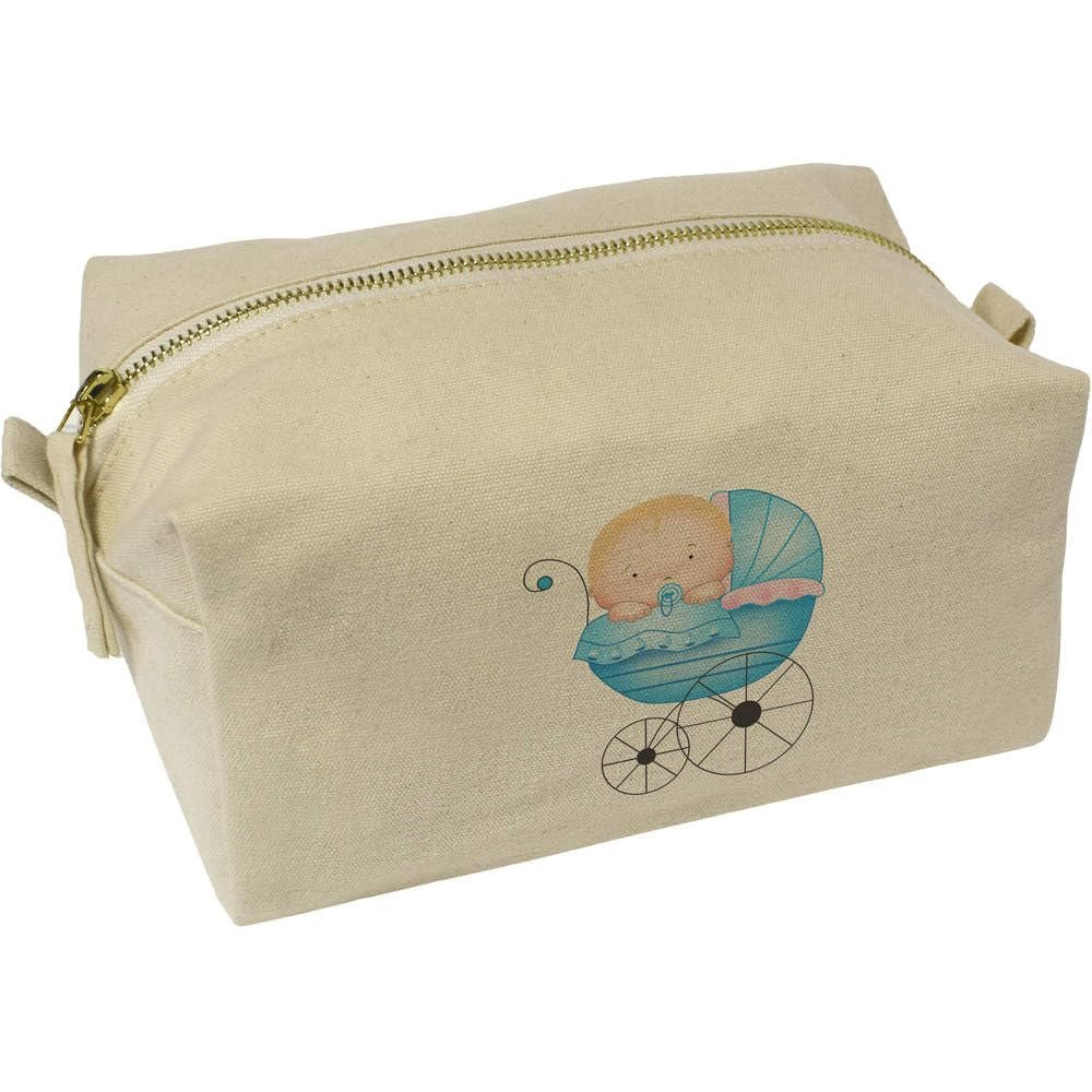 Azeeda 'Baby Boy' Canvas Wash Bag/Makeup Case (CS00041537)