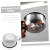 WRITWAA Men Shaving Kit Shaving Bowl Shave Soap Bowl Shave Cup Stainless Steel for Home Travel view 2