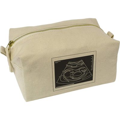 Azeeda 'Ultrasound Baby Photo' Canvas Wash Bag/Makeup Case (CS00043623)