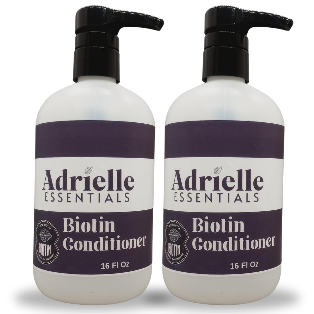 Black Canyon Home and Body Adrielle Essentials Orange Peach & Vanilla Scented Biotin Hair Conditioner, 16 Oz (2 Pack)