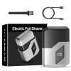 Portable Electric Foil Shaves, Mini Electric Razor with LED Display, Precision Blades, IPX7 Waterproof, Rechargeable Shavers for Men Travel Facial Hair Groomer (Sivler + Black, 1pcs) view 2