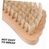 NIYANGLE Wooden Nail Brush Natural Bristle Manicure Tool for Nail Cleaning and Dust Removal and Pedicure Suitable for Salon and Home Use view 2