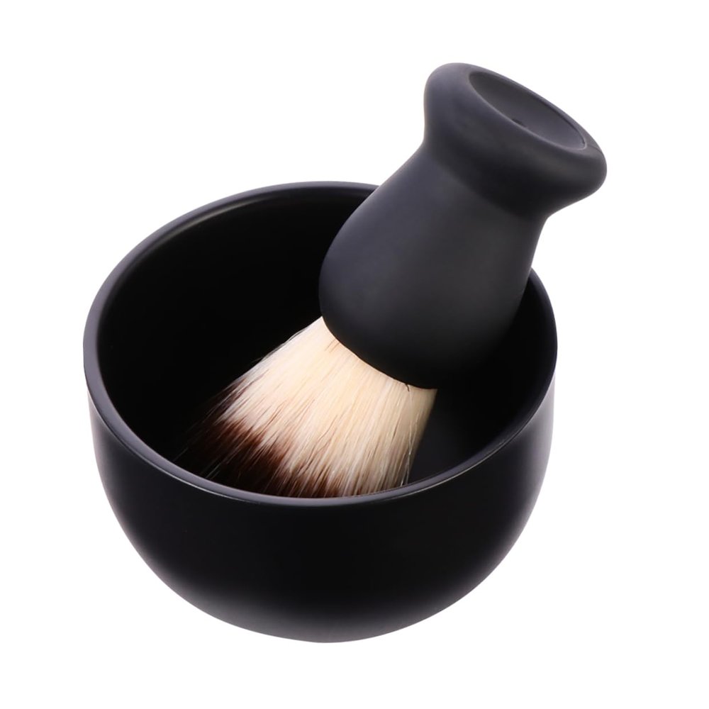 PartyKindom 2pcs Men's Shaving Kit Beard Brush Bowl Set Razor Kit for Men Hair Beard Brush Shaving Bowl