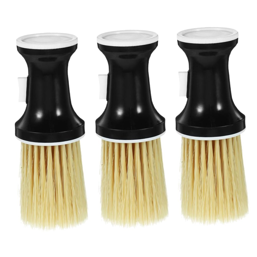 NinthAvenue Basics 3pcs Soft Neck Duster Brush for Barbers Detachable Hair Cleaning Brush for Easy Use and Maintenance Professional Salon Tool for Hair Cutting and Styling