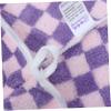 Beavorty Checkered Fleece Hair Towel Wrap 2pcs Quick-Drying Hair Turban for Women Soft Absorbent Shower Cap with Button for Wet and Home Use view 3