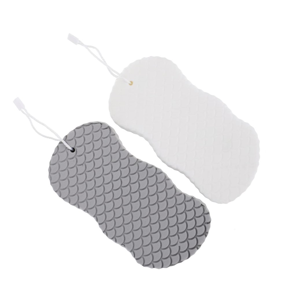 DEARMAMY 2Pcs Supple Shower Sponge Scrubbers for Bathing Gentle Exfoliating Towels for Newborns Soft and Safe Bath Sponges for Delicate Skin Care