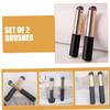 GALPADA 2pcs Silicone Lip Brushes for Lipstick and Lip Gloss Application Round Head Design for Women Makeup Tools for Balm and Care view 2