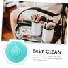 Beaupretty 3Pcs Makeup Brush Cleaning Mat Silicone Rinsing Pads for Efficient Makeup Tool Care Includes Colors for Brushes Sponges More view 4