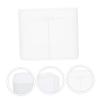 FOYTOKI Cotton Pad Storage Box Set of 2 Nail Art Cotton Organizer Sturdy Acrylic Nail Storage Container for Manicure Tools for Salon and Home Use view 3