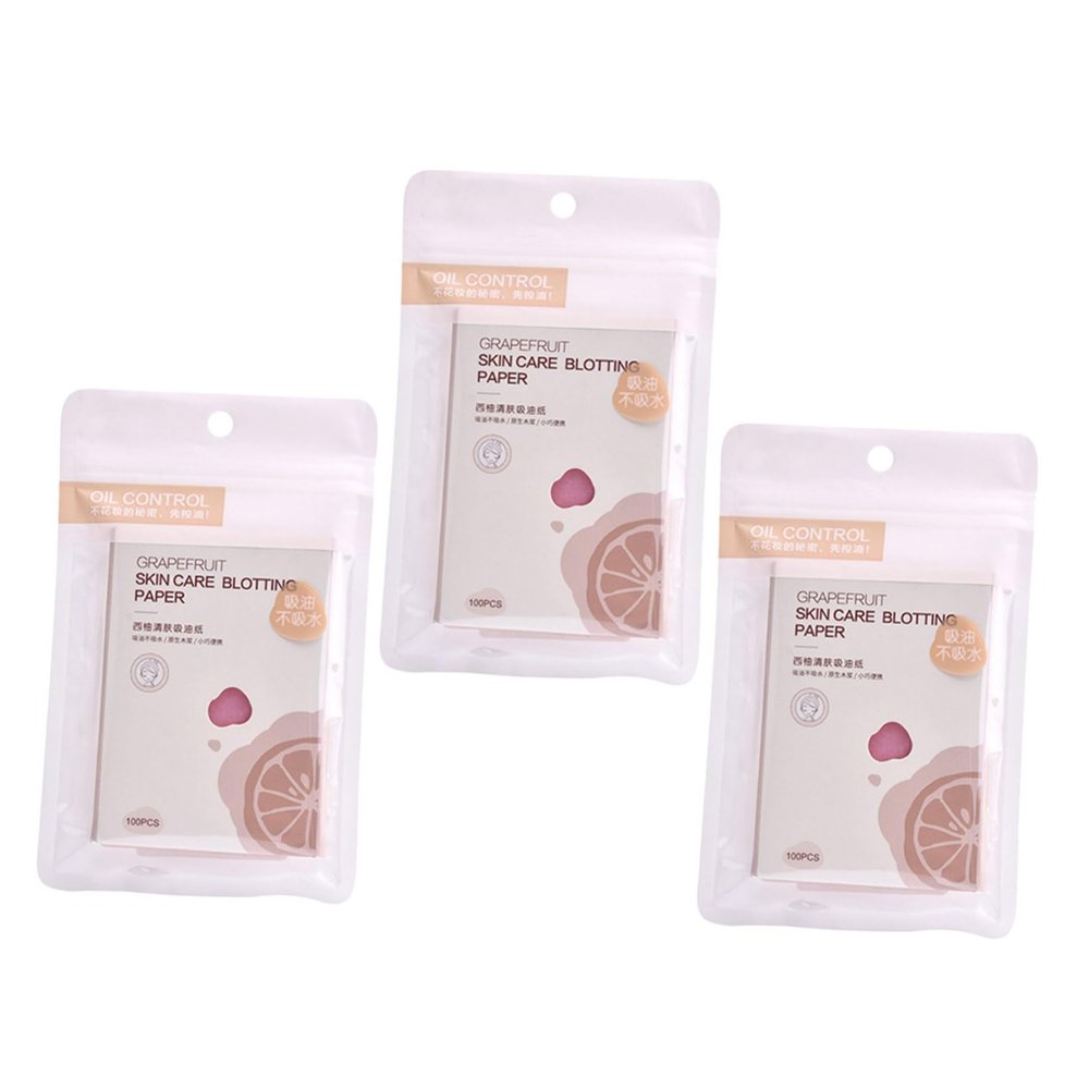 HAKIDZEL 3bags Makeup Oil Blotting Sheets Each Thin Uniform Scented for Oily Skin Face Oil Absorbing Paper