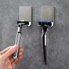 Quintathletic 2pcs Razor Holder 304 Stainless Steel Men Shaving Shaver Razor Stand Shelf Shaving Razor Storage Rack Bathroom Hook Organizer view 2