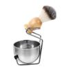 Beaupretty 1Set Men Shaving Brush Set with Stand and Bowl Premium Grooming Kit for Facial Cleansing Durable Soap Bowl Rack for Father Day and Birthdays view 1