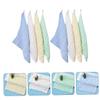 IWOWHERO 8pcs Infant Facial Towels Soft Washcloths for Newborns Solid Color Square Handkerchiefs Skin-Friendly Baby Wash Towels for Bathing and Cleaning view 4