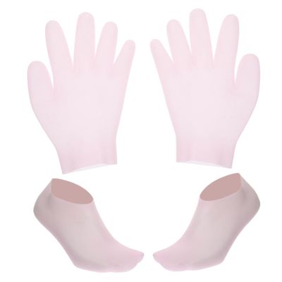 LOLIPPYY 1 Set Moisturizing Gloves Socks for Women Elastic Design UV Protection for Outdoor Activities Sebs Material Keeps Hands Feet Hydrated and Protected
