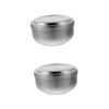 HONITANO 2pcs Stainless Steel Shaving Bowl for Men Durable Shaving Cream and Soap Bowl with Lid for Home and Barber Use Silver view 1